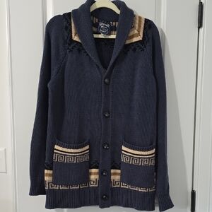 Navy and Beige Horse Cardigan